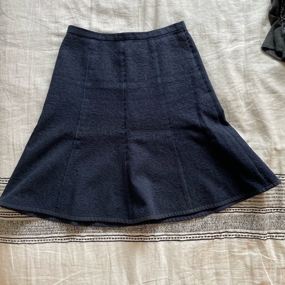 JCrew A-Line Navy Skirt - Picture 1 of 4
